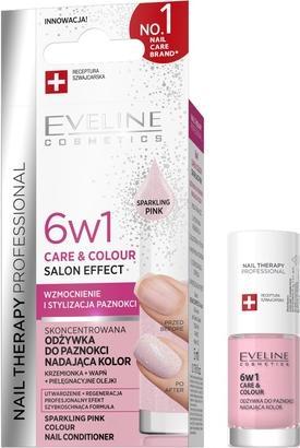Eveline Nail Therapy 6w1 Care & Colour skoncentrowana odżywka do paznokci Sparkling Pink 5ml (5 ml)