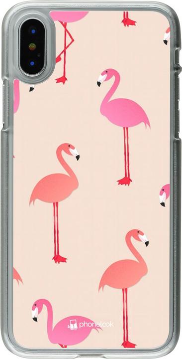 Image du produit PhoneLook Coque transparent Pink Flamingos Pattern (Apple iPhone XS, Apple iPhone X)