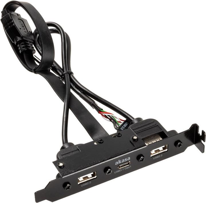 Image du produit Akasa Câble adaptateur interne USB 3.0/2.0 vers externe USB-C et 2x USB 2.0 type A (0.40 m, USB 3.0, USB 2.0)
