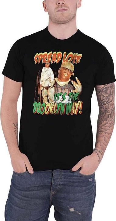 Actual product image Biggie Smalls Spread Love It's The Brooklyn Way TShirt (S)