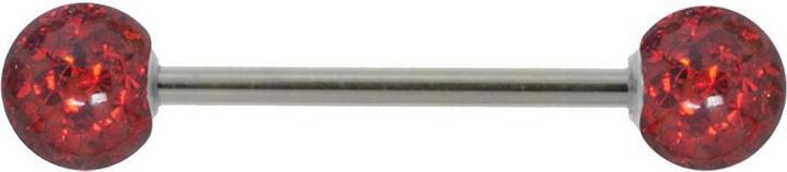 Bijouteria Zungenpiercing (Chirurgenstahl 316L, Epoxiharz, Kristall)