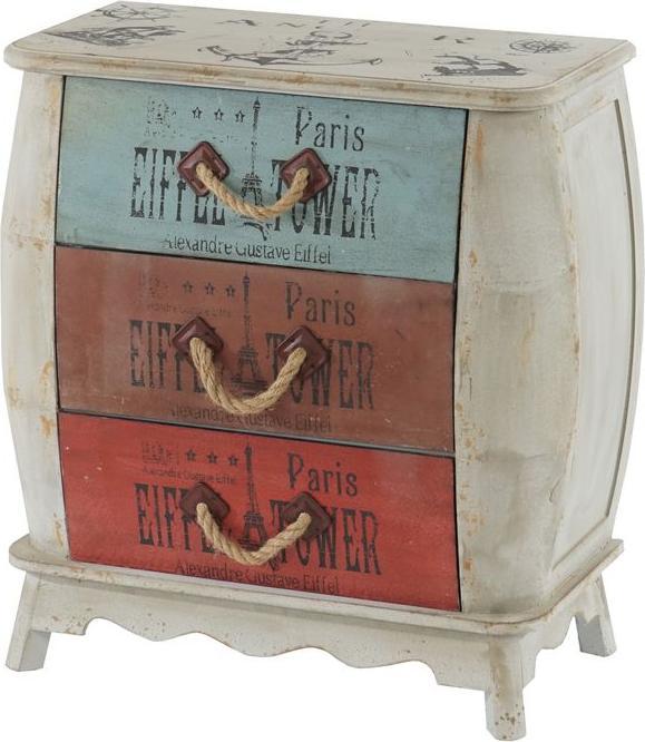 Mendler Kommode Leiria Schubladenkommode Schrank Shabby-Look, Vintage, 74x70x36cm (70 x 36 x 74.5 cm)