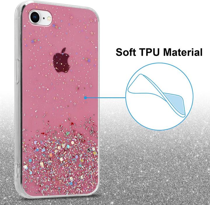 Productafbeelding Cadorabo TPU hoes fonkelende glitters (Apple iPhone 7, Apple iPhone SE (2e generatie))