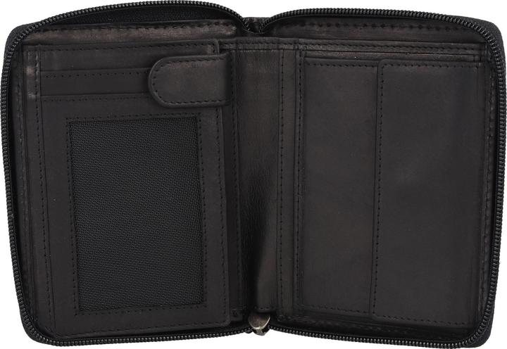 Actual product image Greenburry Pure Black wallet RFID protection leather 10.5 cm