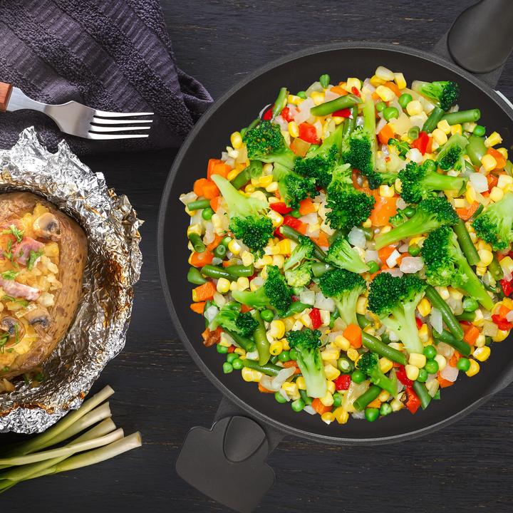 Image du produit Relaxdays Padella wok (30 cm, Wok, Aluminium)
