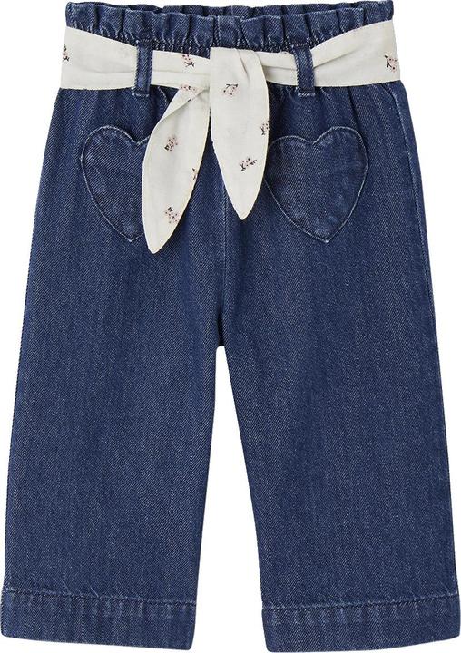 Produktbild Vertbaudet Weite Baby Jeans mit Stoffgürtel (62)