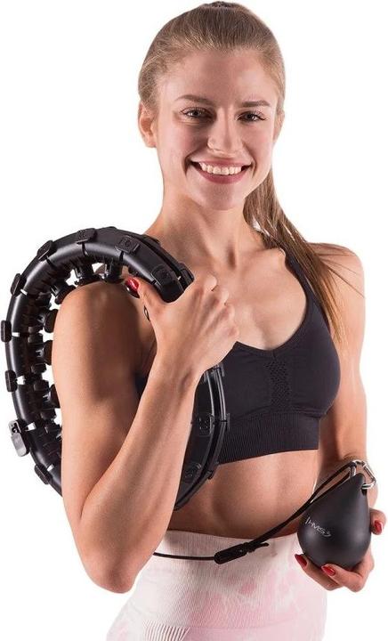 Actual product image HMS HHW01 Black HULA HOOP WITH WEIGHT (1250 g)