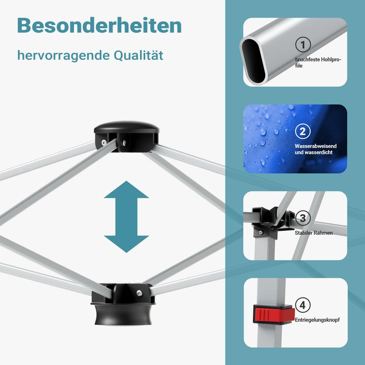 Produktbild Wiltec Faltpavillon (250 cm, 250 cm)