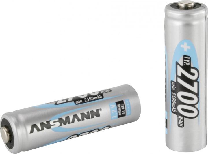 Immagine prodotto Ansmann 1x2 Batteria 2700 Mignon AA 2500 mAh (1 pz., AA, 2500 mAh)