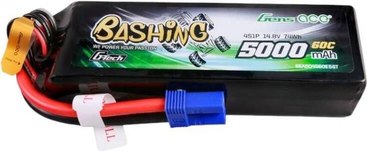 Gens Ace G-Tech 5000mAh 14.8V 4S1P 60C Lipo Battery Pack with EC5 Plug-Bashing Series (14.80 V, 5000 mAh)