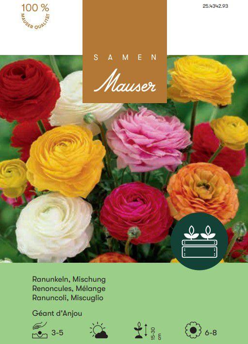 Samen Mauser Ranunkeln Géant d'Anjou Mischung (Blumensamen)