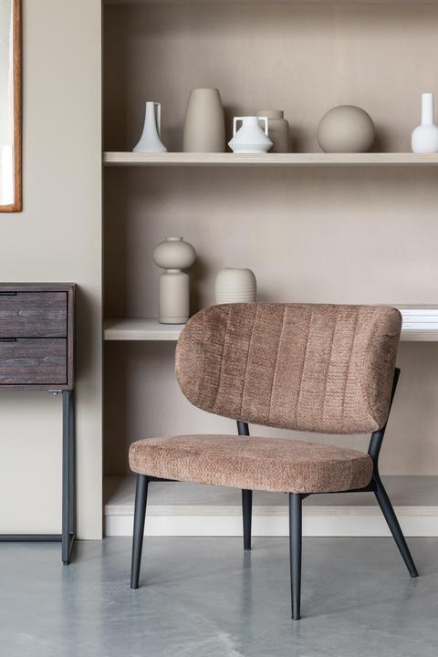 Actual product image Zuiver Sanne Lounge Chair Orange Grey