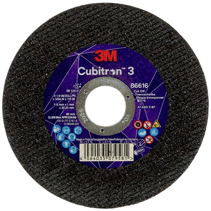 Immagine prodotto 3M Cubitron 86616 Disco da taglio 115 mm 25 pezzi.