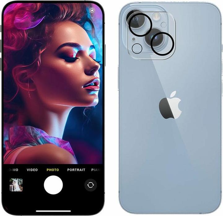 Actual product image 3MK Lens Pro Full Cover iPhone 13 Mini/ 13 Szkło Hartowane na obiektyw aparatu z ramką montażową 1sz (1 Piece, Apple iPhone 13 mini)