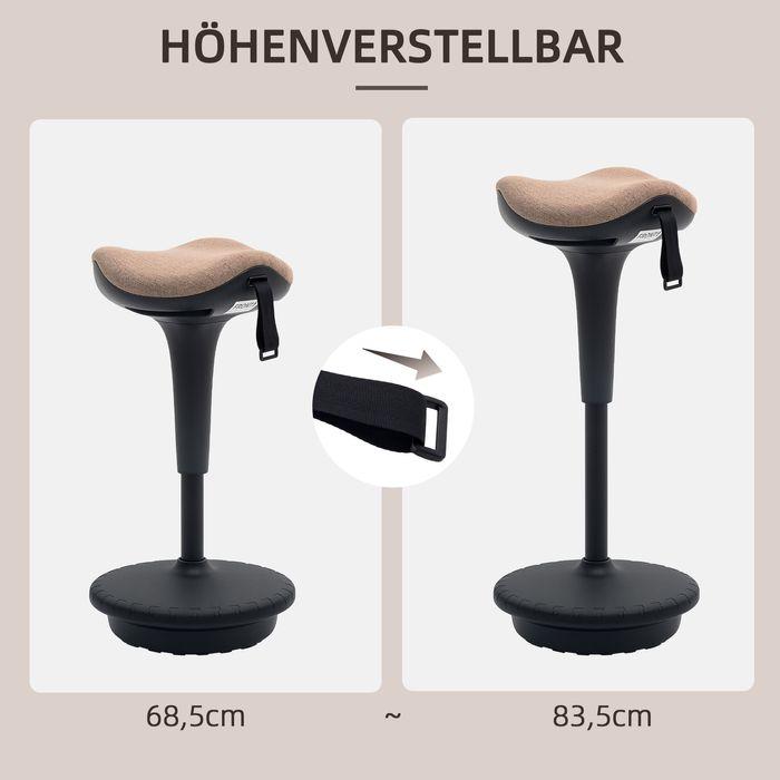 Produktbild Swisshandel24 Bürohocker mit Schwenkfunktion, ergonomischer Arbeitshocker, höhenverstellbar