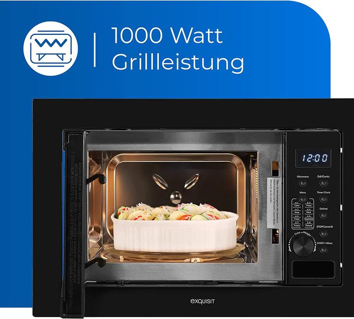 Image du produit Exquisit Micro-ondes encastrable Noir Digital (20 l)