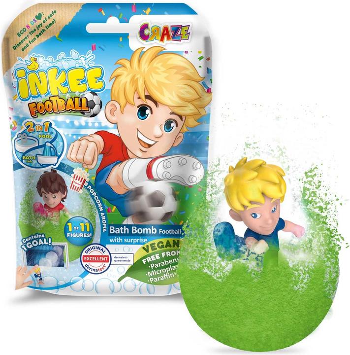 Actual product image Craze Inkee Fussall bath bomb with collectible figure (Bath bombs)