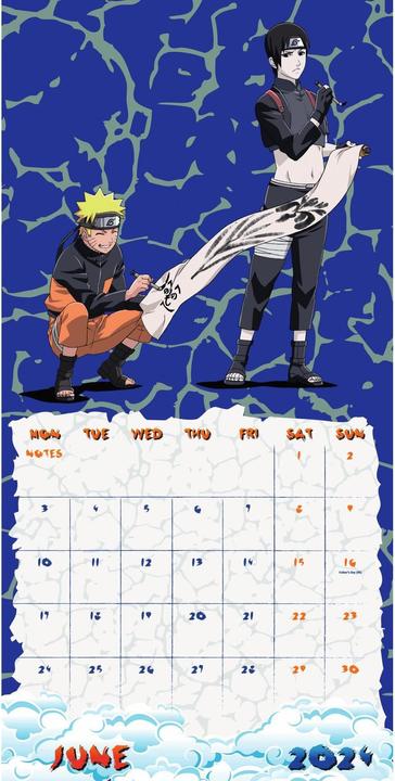 Produktbild Naruto Broschurkalender 2024. Terminkalender mit Platz für Notizen und tollen Bildern aus der (30.5 x 30.5 cm, Deutsch)