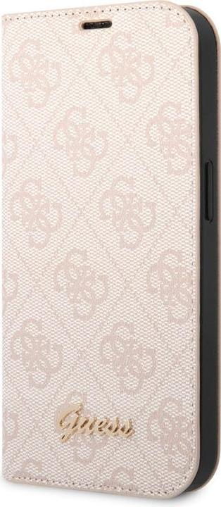 Produktbild Guess GUBKP14SHG4SHP iPhone 14 6,1" różowy/pink book 4G Vintage Gold Logo (Apple iPhone 14)