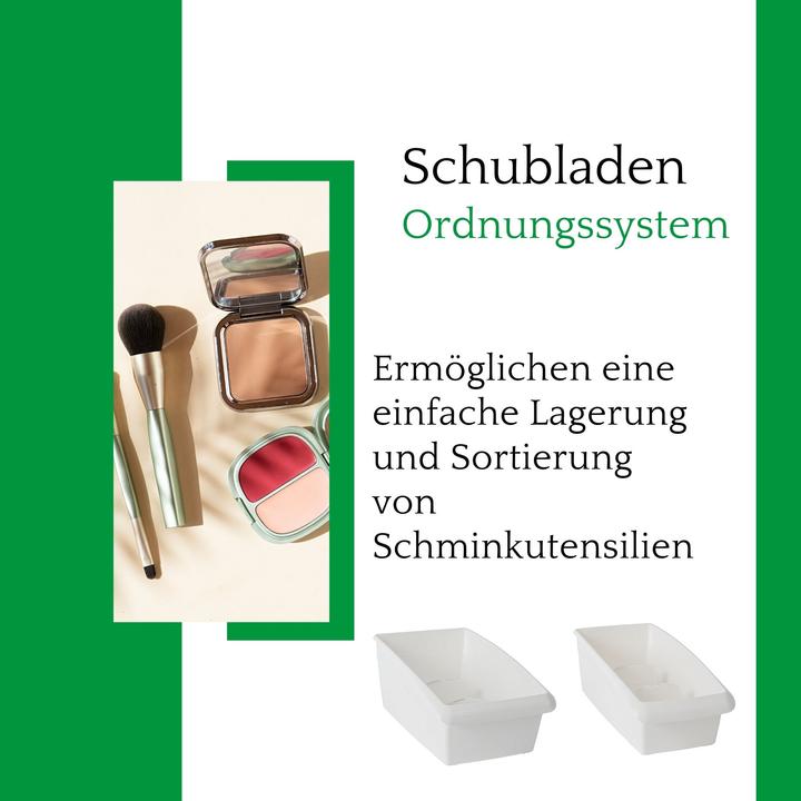 Immagine prodotto Novaliv Organizzatore per cosmetici Piccolo Cassetto Organizzatore Bagno - 25 x 12 cm BIANCO Make-up (12 x 25 cm)