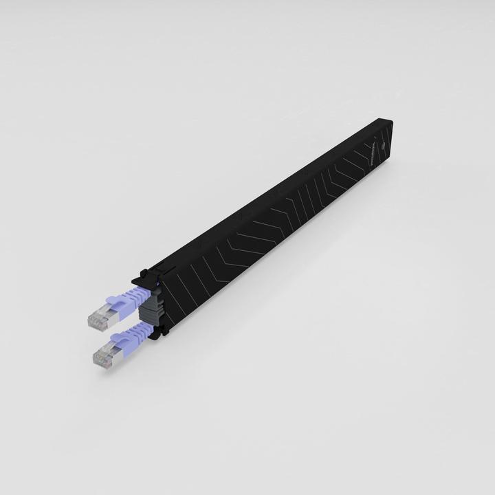 Produktbild PATCHBOX one / Cassette / 8RU / Cat 6A, STP, 0.8 m, Violett (STP, CAT6a, 0.80 m)