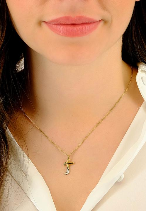 Image du produit Muau Lettre (750, Or blanc, Or jaune 18 K)