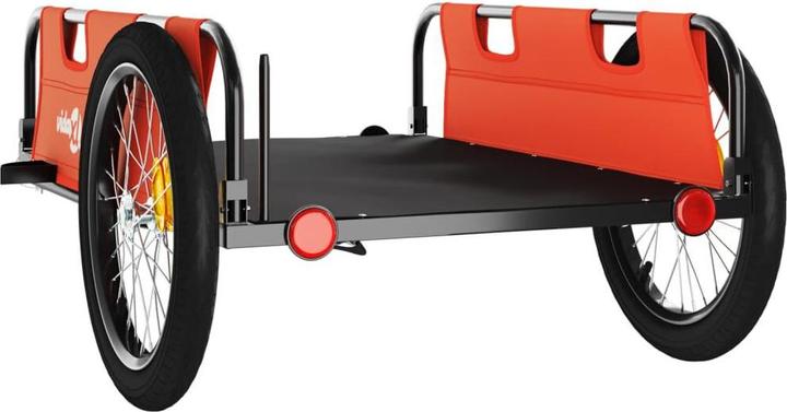 Produktbild VidaXL Fahrradanhänger Orange Oxford-Gewebe und Eisen, Farbe