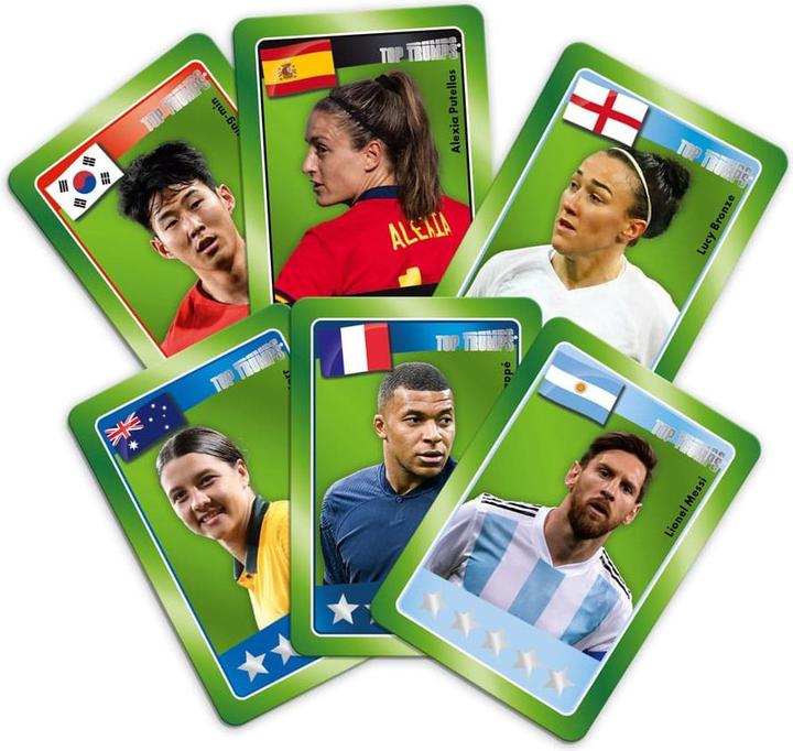 Actual product image Winning Moves Weltfussballstars Strategiespiel Top Trumps Match - The Crazy Cube Game Green Version (German)