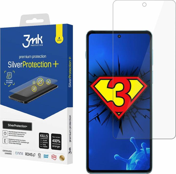 Immagine prodotto 3MK Silver Protect+ Motorola Edge 20 Pro Folia Antymikrobowa montowana na mokro (1 Pezzo/i, Motorola Edge 20 Pro)