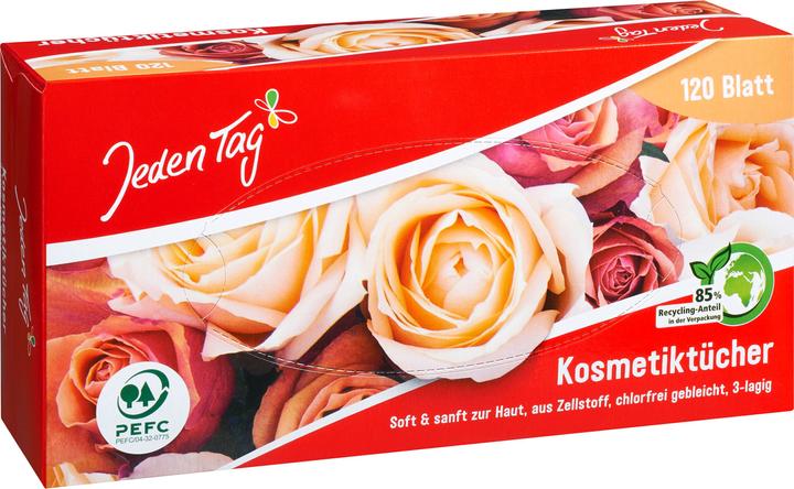 Jeden Tag Kosmetiktücher 3 lagig 18PK x 120ST