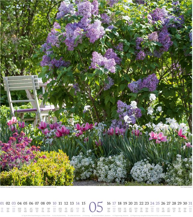Produktbild Paradiesische Gärten Kalender 2026 (48 x 54 cm, Englisch, Deutsch, Französisch)