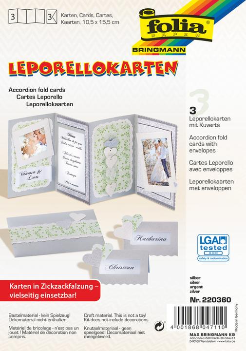 Image du produit Folia Cartes Leporello 300g/m2 (3 pcs)