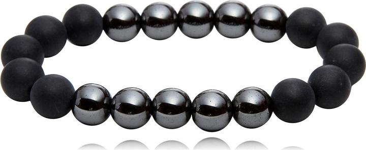Leyda Armband Onyx & Hämatit (19 cm, Stein)