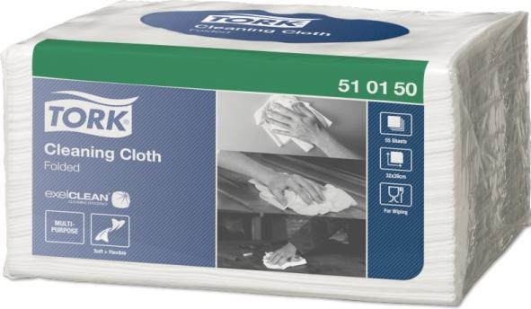 Produktbild Tork 510150, Paper, White, 320 mm, 385 mm, 55 pc(s), 195 mm (1 Stk.)