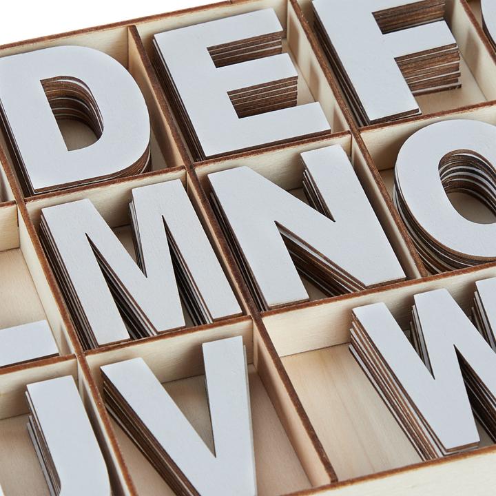Immagine prodotto Relaxdays 208 pezzi di lettere in legno