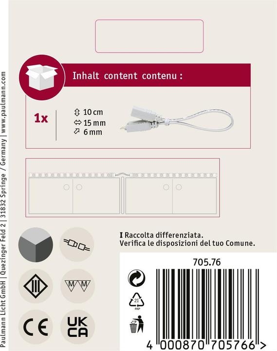 Actual product image Paulmann MaxLED Connector
