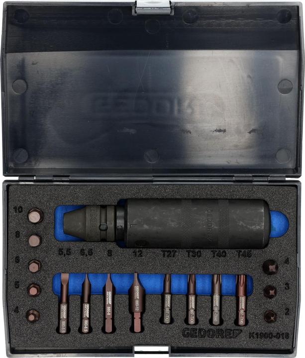 Actual product image Gedore Screw loosener set 1/2. 18 pcs.