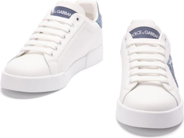 Actual product image Dolce & Gabbana portofino light in leather white and light blue (42)