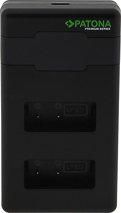 Immagine prodotto Patona Caricabatterie doppio Premium Canon LP-E17 (Caricabatterie per fotocamere)