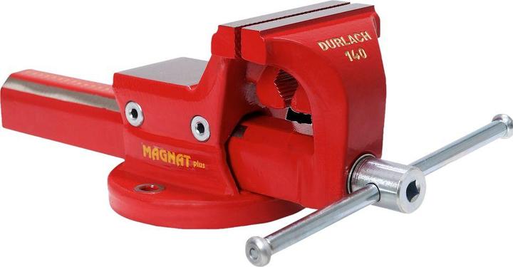 Peddinghaus DURLACH - VICE "MAGNAT-PLUS" 140 MM - WITH 1/2"" MDS-SYSTEM - WELDED-ON PIPE CLAMPS (200 mm)