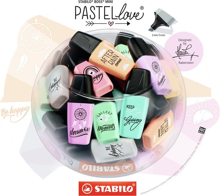Produktbild STABILO Textmarker BOSS MINI Pastellove 2.0, 50er Display (Mehrfarbig, 50 x)