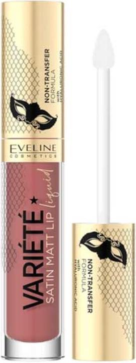 Actual product image Eveline Variete Satin Matt Lip Liquid Lipstick With Hyaluronic Acid 02 5Ml (02 - Raspberry Cream)