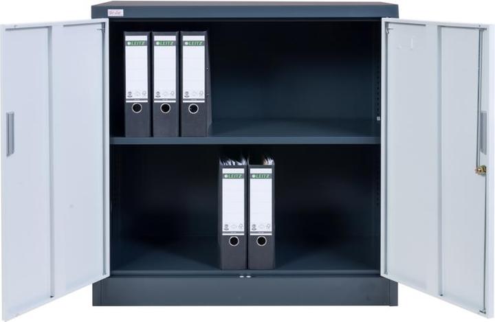 Immagine prodotto Jet-Line Mobili per ufficio Armadio per archiviazione KIEW rosso-grigio scuro 90x40x90cm in metallo