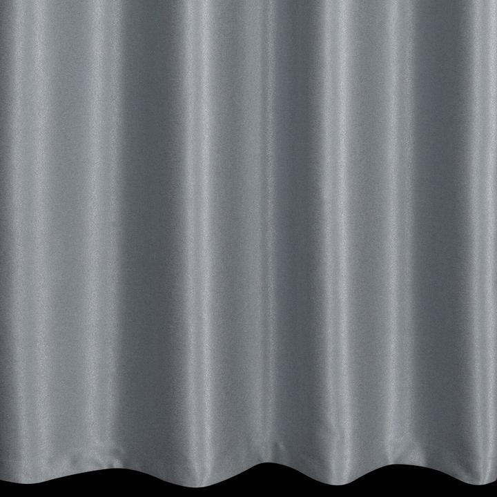 Image du produit Eurofirany Rideau SELINA en tissu occultant avec fil brillant, couleur grise, 140 x 250 cm, oeillets/cercles (140 x 250 cm)