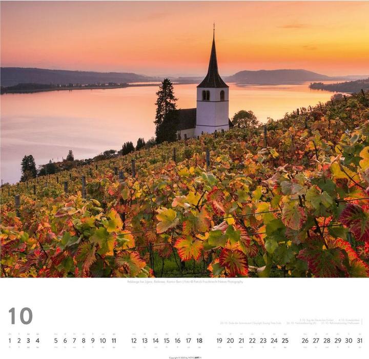 Produktbild Schweiz Kalender 2026 - Schönste Landschaften und Ansichten (48 x 46 cm, Deutsch)