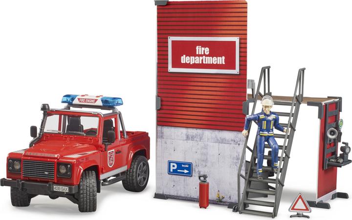 Actual product image Bruder Fire station with Land Rover