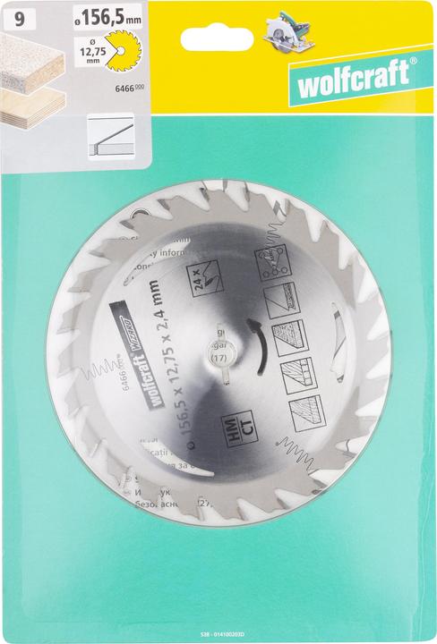 Actual product image wolfcraft wolfcraft 1 Kreissägeblatt HM, 24 Zähne ø160mm