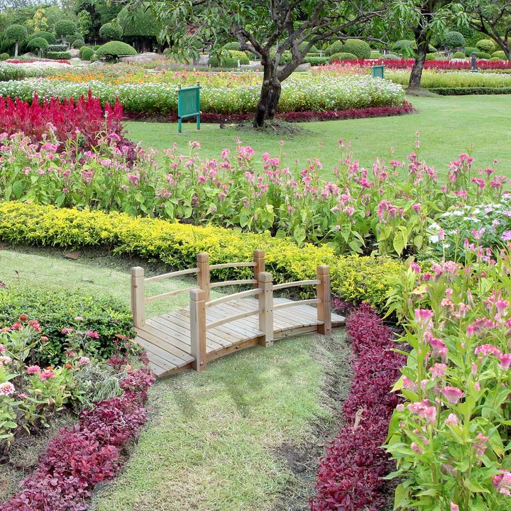 Produktbild Outsunny Gartenbrücke mit Geländer