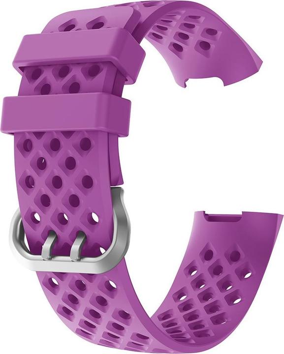 Actual product image Cover-Discount Fitbit Charge - silicone sports bracelet perforated purple (Silicone)