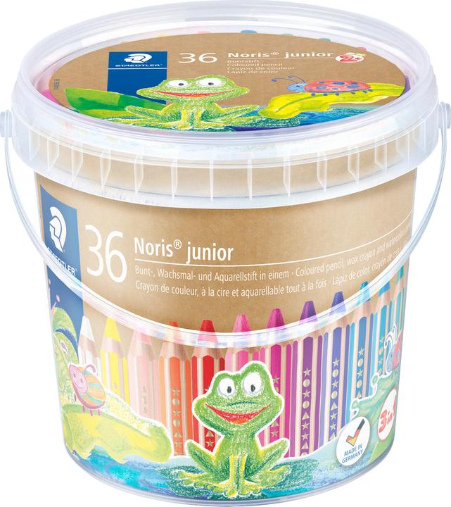 Produktbild Staedtler Noris junior 140 Kindermalstift, Kartonetui mit 36 Farben + 3 ST Spitzer (36 Stück, 36 x)